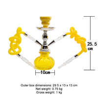 Mini Chicha Portable Double Tube – Plusieurs Couleurs au Choix – Kit Complet Économique