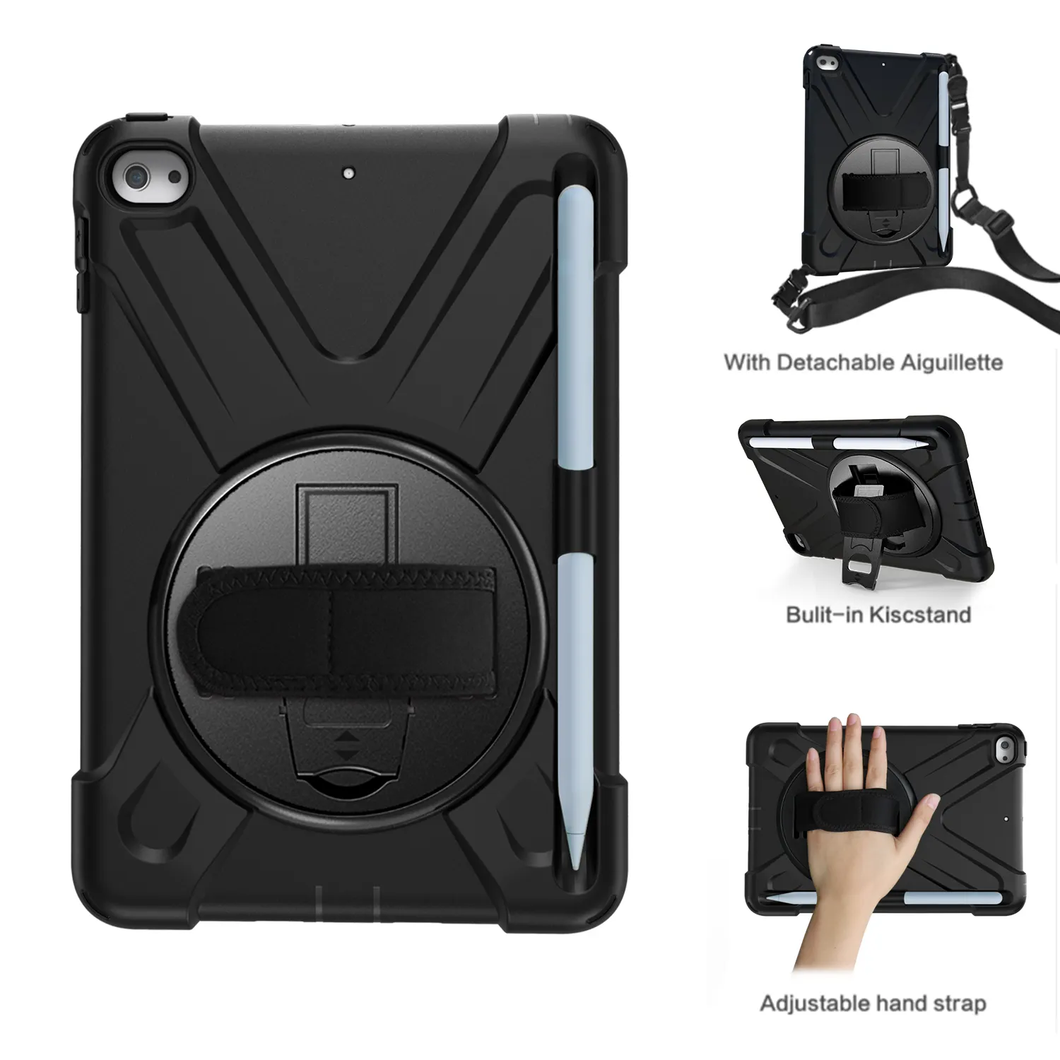 Voor 7.9 Inch Mini 4 Mini 5 Ipad Kids Kleurrijke Siliconen Ontwerp Shockproof Case Met Handvat En Schouder Riem