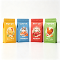 Sachet plastique personnalisable pour aliments pour chats, haute barrière anti-déformation, pour le contrôle des boules de poils, logistique transfrontalière