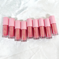 Vente en gros de gloss à lèvres transparent brillant à marque privée, gloss à lèvres coloré rose, rouge, marron, noir, bleu, base à lèvres en vrac