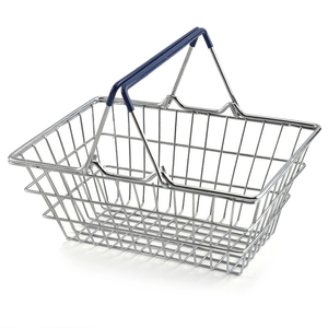 Cesta de Compras Multifuncional para <span class=keywords><strong>Farmacia</strong></span> y Supermercado con Asa, Cesta de Almacenamiento de Metal Personalizada, Cesta de Malla Metálica - Product Image 1