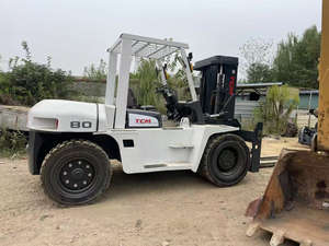 Haute performance TCM 80 chariot élévateur hydraulique diesel de 8 tonnes composants d'origine pour le transport de conteneurs chariot élévateur d'occasion à vendre - Product Image 4