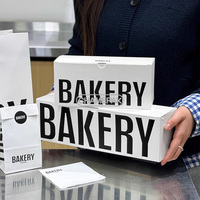 Boîtes en carton blanc écologiques personnalisées pour aliments, petites boîtes en papier pour la pâtisserie, emballage artisanal