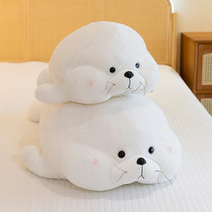 Nouveauté 2026 : <span class=keywords><strong>Peluche</strong></span> <span class=keywords><strong>Mochi</strong></span> Phoque Brodé Adorable – Tendance, Confortable, en Coton PP – Idéale pour Anniversaire d'Enfant ou Coussin de Sieste au Bureau - Product Image 2