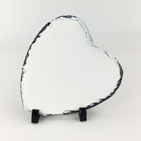 Ardoise photo vierge en forme de cœur SH-60 180*200*9mm pour décoration de maison, sublimation, artisanat en pierre, presse à chaud