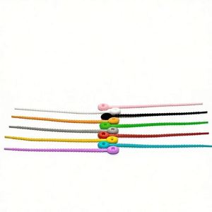 Silicone Party Gift Buckle <b>Rope</b>, Multi-color Soft Silicone Keychain Ring, Keychain Pendant DIY Accessories - Product Image 4