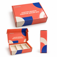 Boîte d'expédition en carton ondulé E-Flute brillant personnalisée avec logo pour l'expédition et la vente au détail de maquillage