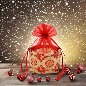 Sanas Linen <b>Draw</b> <b>String</b> Gift <b>Bag</b> Professional Designer Christmas Packaging Factory Direct Sale for Promotions - Product Image 6