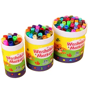 Rotuladores de colores para niños pequeños, juguetes de arte para dibujar, Kit de arte, 12/24/36 colores