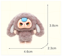 Vente en gros de mini lapin blanc 3D cartoon, petit jeu de société en Chine, figurines d'animaux en PVC floqué, jouets artisanaux en résine pour enfants