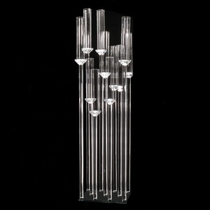 MH-Y033 <span class=keywords><strong>11</strong></span> brazos candelabro con titular de la Copa de cristal titular de la vela para candelabro boda decoración - Product Image 4