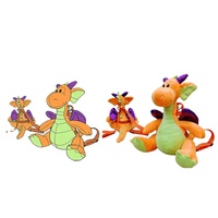 Sac à dos en peluche personnalisé en forme de petit dragon dinosaure de dessin animé pour adolescents et adultes, sac à collation, sac à bonbons, animal en peluche avec rembourrage en coton PP, OEM ODM