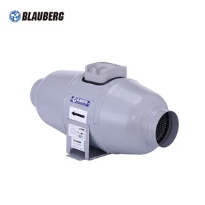 Ventilador de conducto en línea BLAUBERG, ventilador de flujo mixto de 4 pulgadas y 100mm, ventilador de flujo axial silencioso para tienda de restaurante de CA de plástico