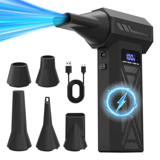 Turbo Jet Fan Air Duster 105000RPM Electric Air Blower Mini Jet Turbo Compressed Air Rechargeable Turbo Jet Fan