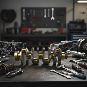 Albero motore per motore Perkins 404D-22 4 cilindri con cuscinetti a boccola, ricambio nuovo per uso industriale - Product Image 2