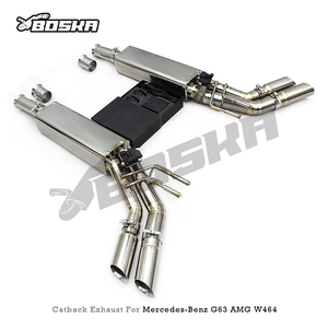 ระบบท่อไอเสียแคทแบคสำหรับรถยนต์เมอร์เซเดส-เบนซ์ G63 AMG W463A/W464 4.0T ผลิตจากไทเทเนียมอัลลอยด์ พร้อมท่อโค้งงอแบบแมนเดรล - Product Image 2
