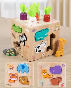 8-in-1 Multi-funzionale attività di smistamento cubo Montessori ispirato al gioco a forma di animale di talpa - Product Image 4