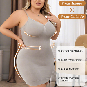 ชุดบอดี้สูทกระชับสัดส่วนแบบไร้ตะเข็บสำหรับผู้หญิงไซส์ใหญ่ ช่วยเก็บหน้าท้อง ยกกระชับสะโพก ทรงเข้ารูป - Product Image 5