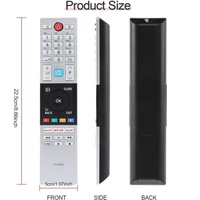 Control Remoto de Repuesto CT-8533 Compatible con Televisores LED Inteligentes Toshiba 32D3864DB 32L2863DB 32W3863DB 32W3864DB 32L3863DB 32W2863DB