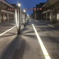 Lampu Lantai Luar Ruangan Desain Baru Tahan Air LED Lampu Bata IP67 Putih Hangat Persegi Panjang Stainless Steel Temper