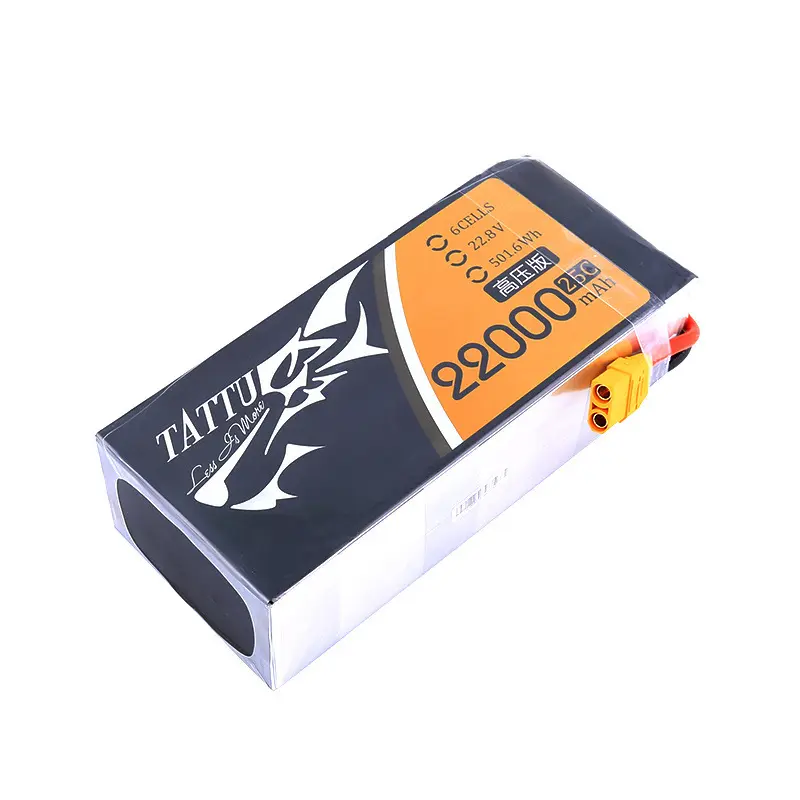 TATTU 22000mAh 22.2V 6S LiPO Battery 25C for agriculture drones