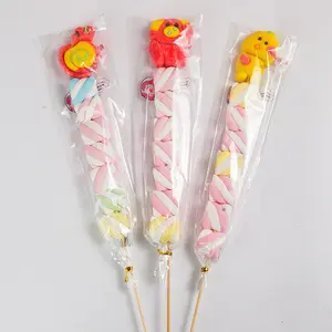 Creative casual snacks Rainbow marshmallow rope shape various fruity marshmallows