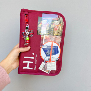 Tùy chỉnh vải Vải Chất kết dính Bìa Pouch Nhật Ký máy tính xách tay kế hoạch chương trình nghị sự máy tính xách tay dây kéo với túi A5 A6 - Product Image 5