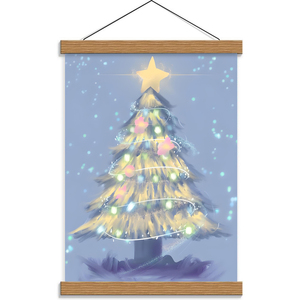 Durable Wooden <strong>Scroll</strong> Poster Vinyl Polyester <strong>Custom</strong> Graphic Magnetic <strong>Scroll</strong> Decorative Hanging Banner Waterproof UV Resistant - Product Image 1