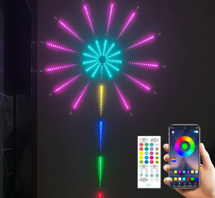 Med Starburst Wonderful Atmosphere Dynamic Modes App Remote Control RGB Changing Dream Color Smart Firework LED Strip Light