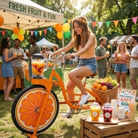 Bicicleta Licuadora Comercial EXI de Una Velocidad con Extractor de Jugos y Smoothies, Bicicleta de Ejercicio