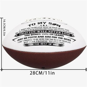 Regalo a mio figlio ti amo da papà <span class=keywords><strong>mamma</strong></span>, regalo di Football americano per il regalo di laurea di Natale di compleanno di tuo figlio - Product Image 2