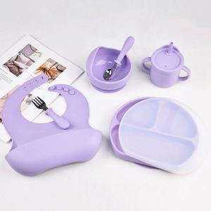Babero de silicona de grado alimenticio suave sin BPA, modelo nuevo 2026, para bebé, con tazón a juego de caracol, venta al por mayor - Product Image 2