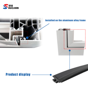Perfil de <span class=keywords><strong>Goma</strong></span> EPDM Extruido para Sistemas de Puertas y Ventanas Corredizas con Marco de <span class=keywords><strong>Aluminio</strong></span> - Product Image 2