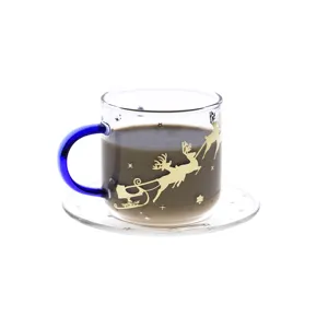 Уникальная дешевая чашка для кофе с одной стенкой и ручкой, стеклянная чашка для сока, молока, воды, питьевая чашка