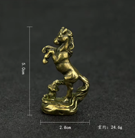 CA380-3 en laiton Antique petits ornements pur cuivre zodiaque succès cheval bureau ornements artisanat