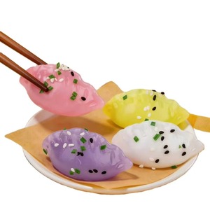 Jouet anti-stress souple et coloré en forme de dumpling, jouet sensoriel réaliste en forme de nourriture, pour enfants de 5 à 7 ans, couleur personnalisable - Product Image 1