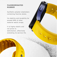 Bracelet de montre léger et flexible en caoutchouc FKM, toucher doux, confortable à porter toute la journée pour Samsung Galaxy Watch