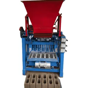 With hopper. Produce 5 inch 400-120-200mm LWH hollow brick.Factory direct sale 4-35 block molding brick making machine