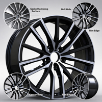 Rines de Repuesto OEM de Acero Forjado de 20 Pulgadas en Dos Tonos para BMW Serie 3, 5, 7, X3, X5, X6, 5x112, 5x120 PCD