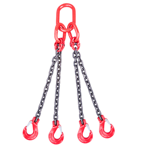 <span class=keywords><strong>Chaîne</strong></span> <span class=keywords><strong>de</strong></span> <span class=keywords><strong>levage</strong></span> à 4 brins avec crochets, grade 80, pour pont roulant, garantie à vie - Product Image 1