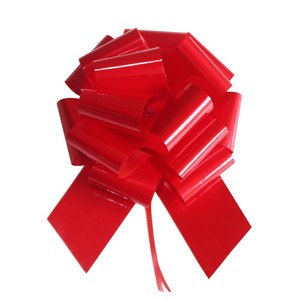 Grand nœud décoratif métallique à tirer facilement pour emballage cadeau, décoration de voiture de mariage, présentation d'événements - Product Image 1