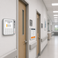 Sistema de Llamada a Enfermeras para Hospitales, Comunicación Inalámbrica Inteligente para Pacientes, Monitor Central para Salas Médicas, Control por Voz Bidireccional, Resistente al Agua, ABS