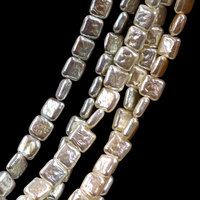 14x14x6mm perles baroques en forme de puce carrée perles Aurora effet cristal verre au chalumeau perles en vrac pour l'artisanat ou la décoration