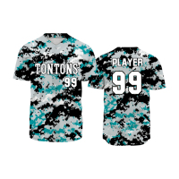 Jersey Baseball OEM Unisex Berkualitas Tinggi, Custom, Bernapas, Cepat Kering, Cetak Transfer Panas, Ukuran Besar