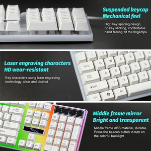 Sky-Touch G21 Có Dây USB Chơi Game Bàn Phím Chuột Combo Linh Hoạt Đa Sắc Đèn LED Máy Tính Cơ Khí Cảm Thấy Backlit - Product Image 6