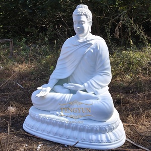 Statue de <span class=keywords><strong>bouddha</strong></span> assise en fibre de verre décorative pour la maison Sculpture de <span class=keywords><strong>bouddha</strong></span> bon marché méditative en résine à vendre - Product Image 4