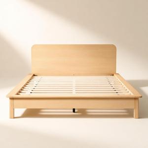 Base de Cama Queen Japonesa con Diseño Geométrico Limpio y Bordes Suaves para Dormitorio Moderno - Product Image 2