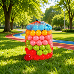Antsy Pants - 100 Pelotas para Piscina de Pelotas para Niños Pequeños de 1 a 3 Años, Uso Doméstico, No Tóxicas, Ligeras, 5 Colores, Bolsa de Almacenamiento Reutilizable, Juguete Sensorial de Plástico - Product Image 5