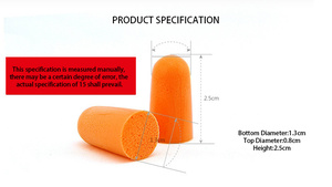 Venta al por mayor Ruido Reducir cómodos tapones para los oídos de espuma suave Tapones para los oídos insonorizados - Product Image 4