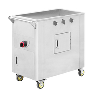 Restaurant-Buffet-Service Dim Sum 5KG Propangas-Tank Wärmevagn Hochwertiger Gas-Snackwärmer-Trolley
